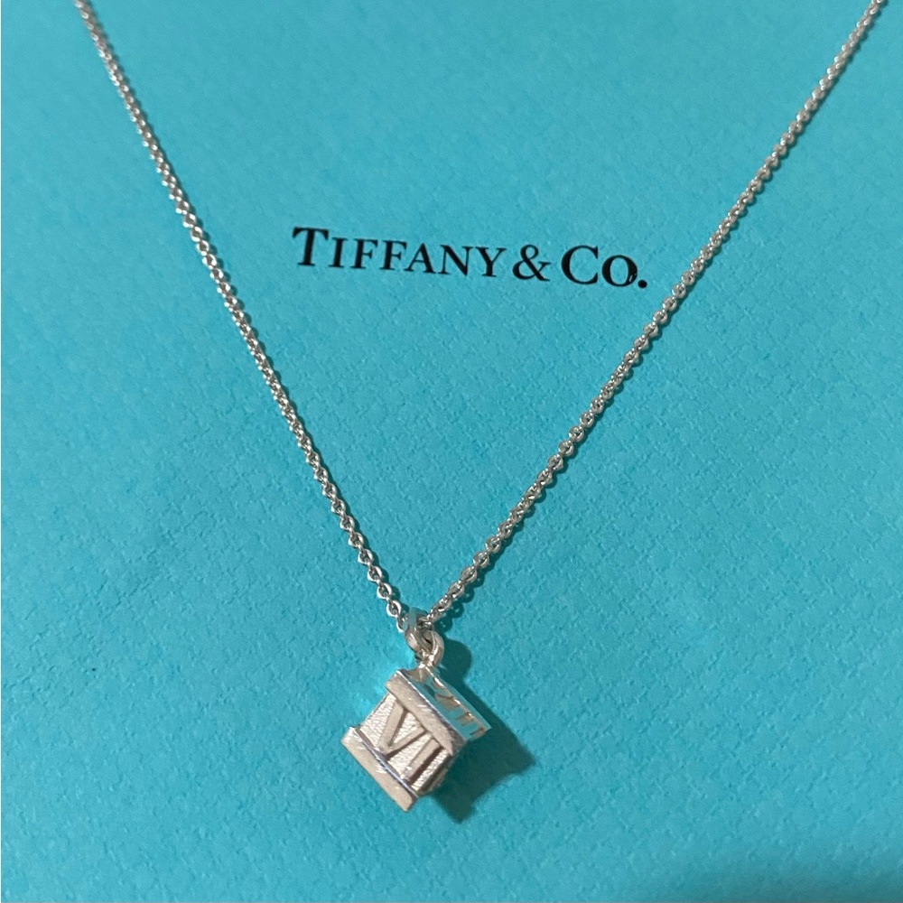 Tiffany&Co Necklace Atlas Cube Pendant